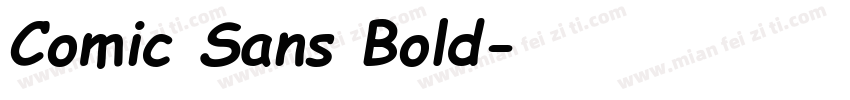 Comic Sans Bold字体转换